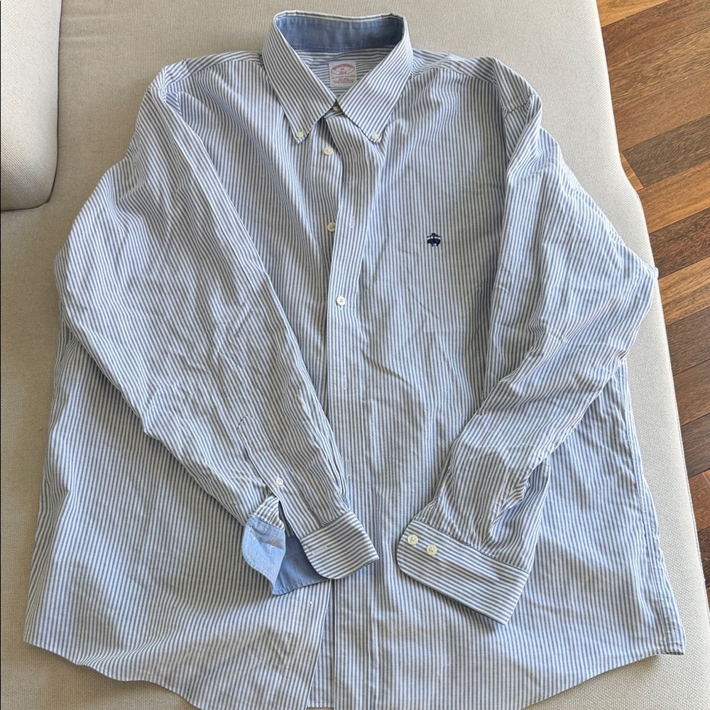 Brooks Brothers Light Blue Striped Button Down Shirt